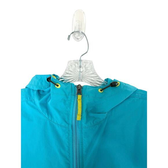 L.L. Bean Women's Blue Yellow Anorak Quarter Zip Nylon Windbreaker Jacket Size M - Picture 4 of 13